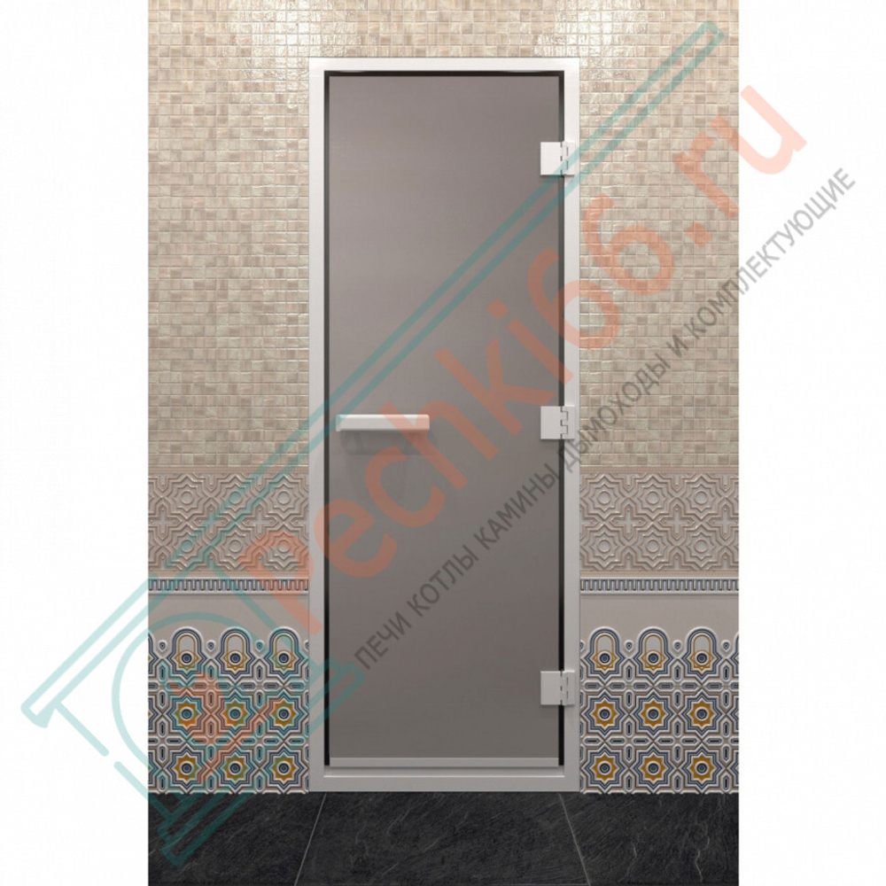Стеклянная дверь DoorWood Хамам Сатин 210х80 (по коробке) в Кирове