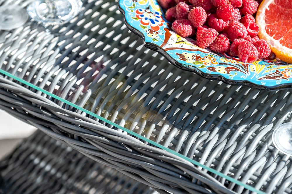 "Толедо" лаунж-зона из искусственного ротанга, цвет графит