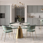 Комплект из 2-х стульев Turin синий, золотые ножки