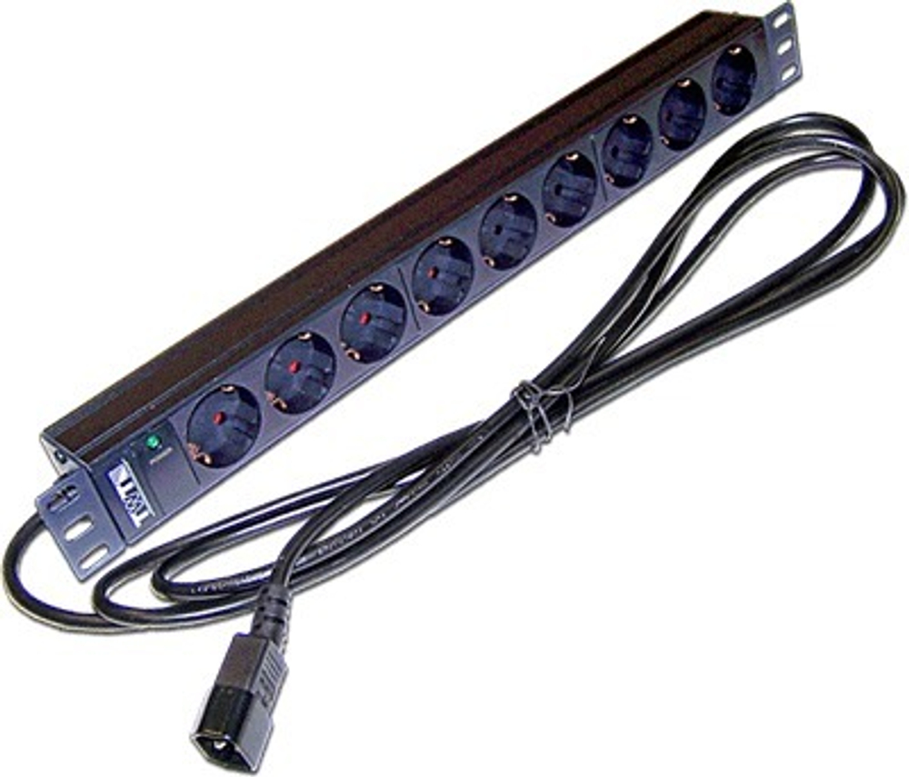 Блок розеток 19", 9 розеток TWT TWT-PDU19-10A9P4-3.0