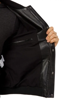 Мужская куртка из натуральной кожи, бомбер кожаный мужской