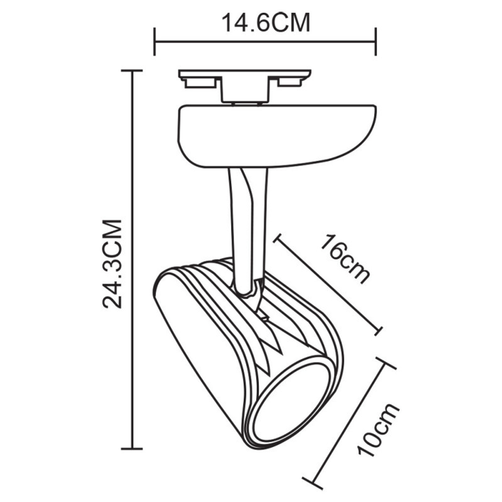 Трековый светильник Arte Lamp A3930PL-1BK