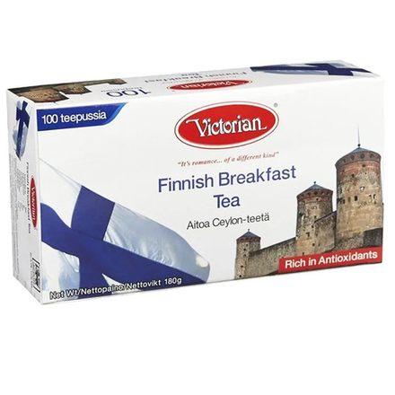 Черный чай VICTORIAN Finnish Breakfast Tea 100 пак., Финский завтрак, цейлонский, высший сорт