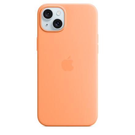 Силиконовый чехол для iPhone 15 Plus с MagSafe - Оранжевый сорбет
