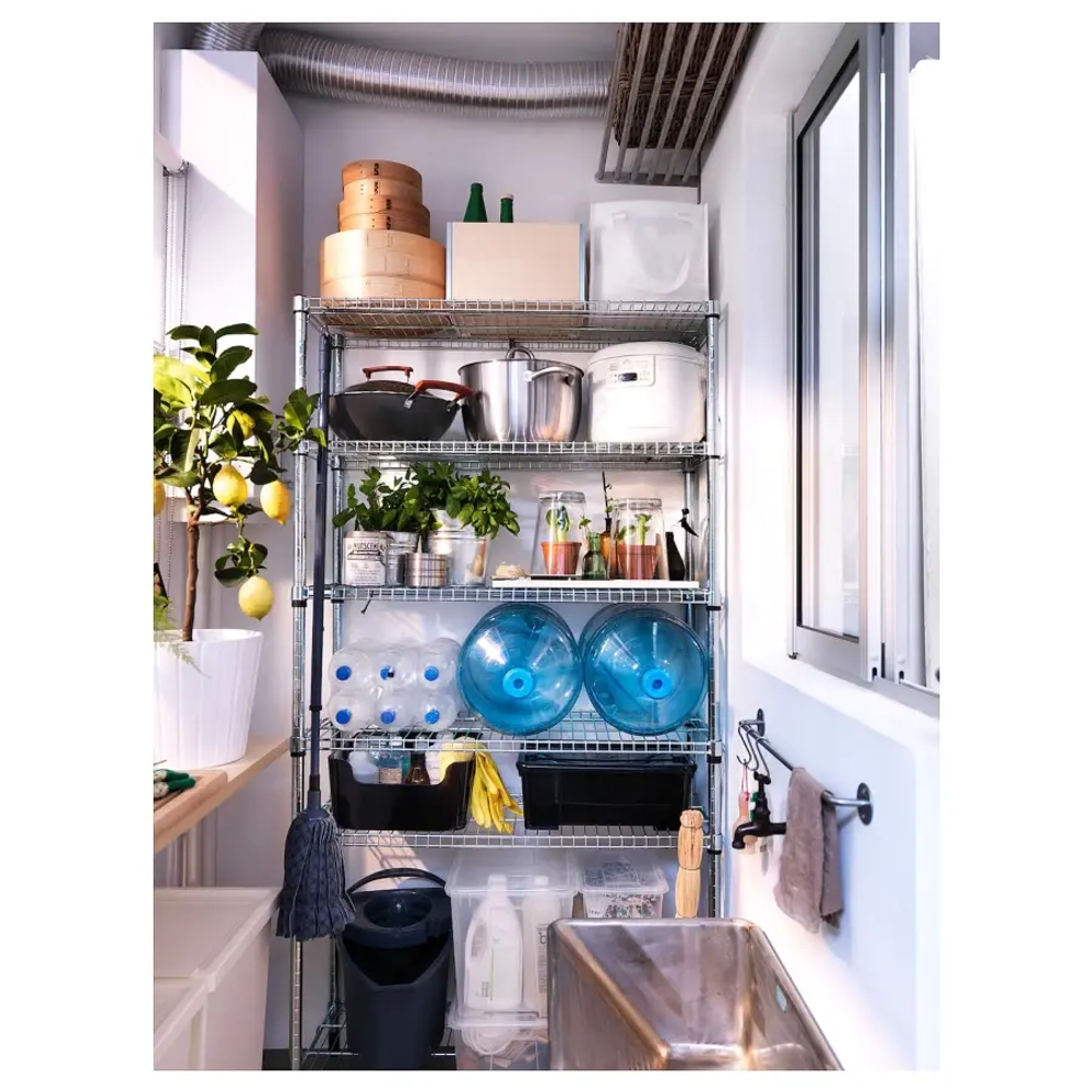 Стеллаж - IKEA OMAR, 92х36х181 см, оцинкованная сталь, ОМАР ИКЕА