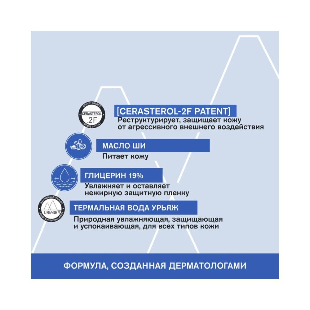 Uriage Xemose Cleansing Soothing Oil Очищающее успокаивающее масло, 500 мл