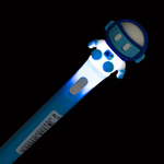 Ручка гелевая Alingar, "Космо", 0,7 мм, черная, с подсветкой, иголь. наконечник, круглый, цветной, пластиковый корпус, карт. уп.