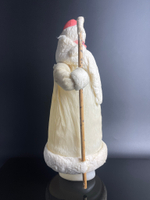 Дед Мороз советский винтаж вата(папье-маше) , бумага и пластмасса, 34.5 см, СССР 1960-1980 гг