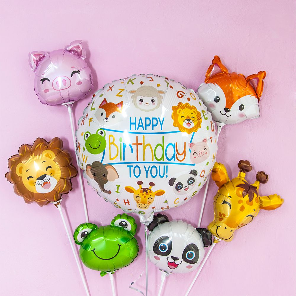 Шар (12''/30 см) Мини-фигура, Голова, Милый Жираф, 1 шт.