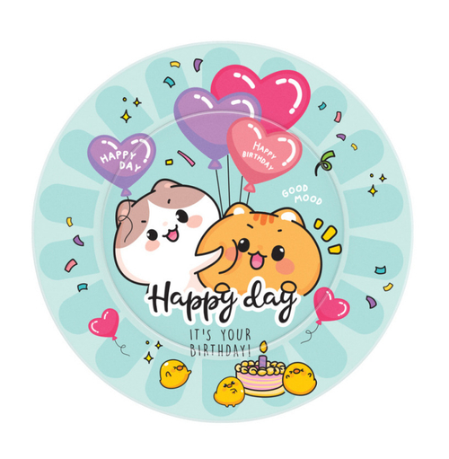 Тарелка бумажная 18 см 6 шт МЕШУ Фанни френдс (MS_57313)