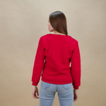 СВИТШОТ ЖЕНСКИЙ, ФУТЕР 300, 80%Х/Б, 20%ПЭ, Красный ПРЕМИУМ, M-301_44 (S)