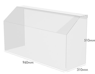 Защита гриля 960х310х510 мм, акрил 4мм прозр