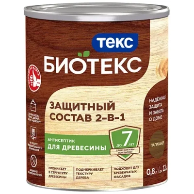 Состав защитный 2-в-1 БИОТЕКС (BIOTEKS) палисандр 0,8л