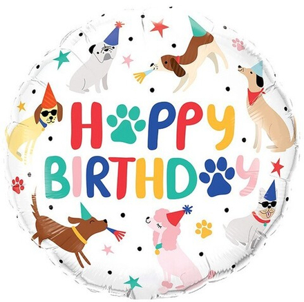 Фольгированный шар «Happy Birthday. Веселые щенки», 46 см