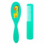 Расчёска детская + массажная щётка для волос «Жирафик», от 0 мес. 3285065
