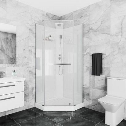 Душевая кабина Ceruttispa (ЧеруттиСпа) CHIKA901T, с низким поддоном, 90x90x225