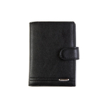 Стильная обложка для автодокументов и паспорта чёрная  DoubleCity B171-17A