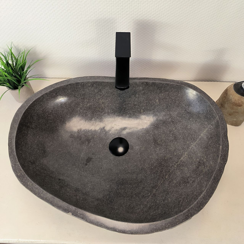 Раковина из речного камня RS-66037 63х47х16 из натурального камня