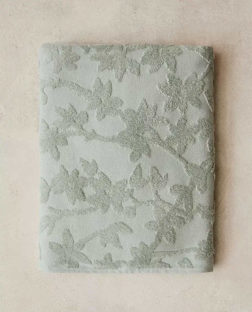 ZARA HOME ЖАККАРДОВОЕ ПОЛОТЕНЦЕ С ЦВЕТОЧНЫМ УЗОРОМ, СИНИЙ