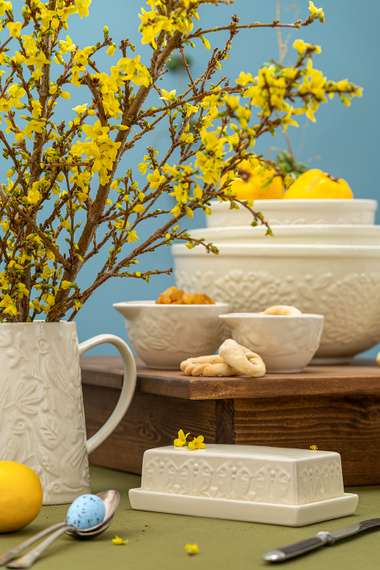 Масленка birds of paradise, кремовая