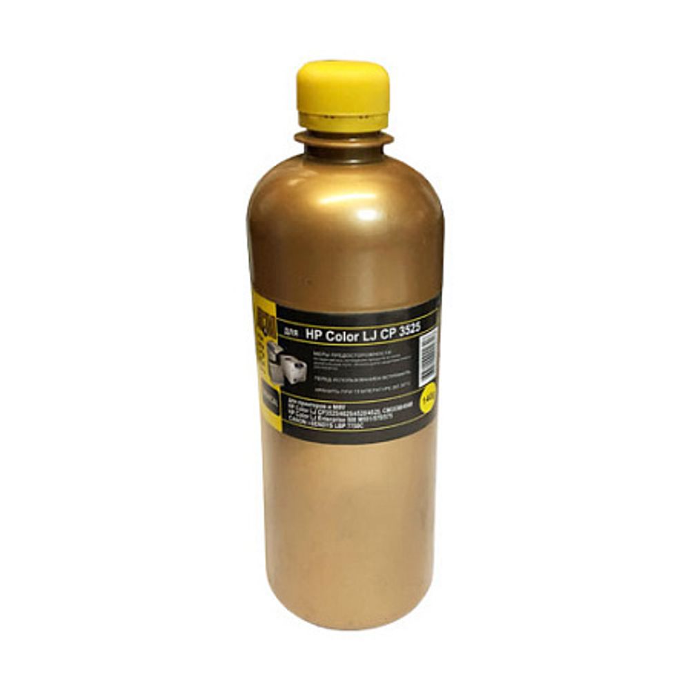 Тонер для HP Color LJ CP 3525/3530/4025/4525/M551 (140гр, желтый, Chemical MKI) Gold ATM