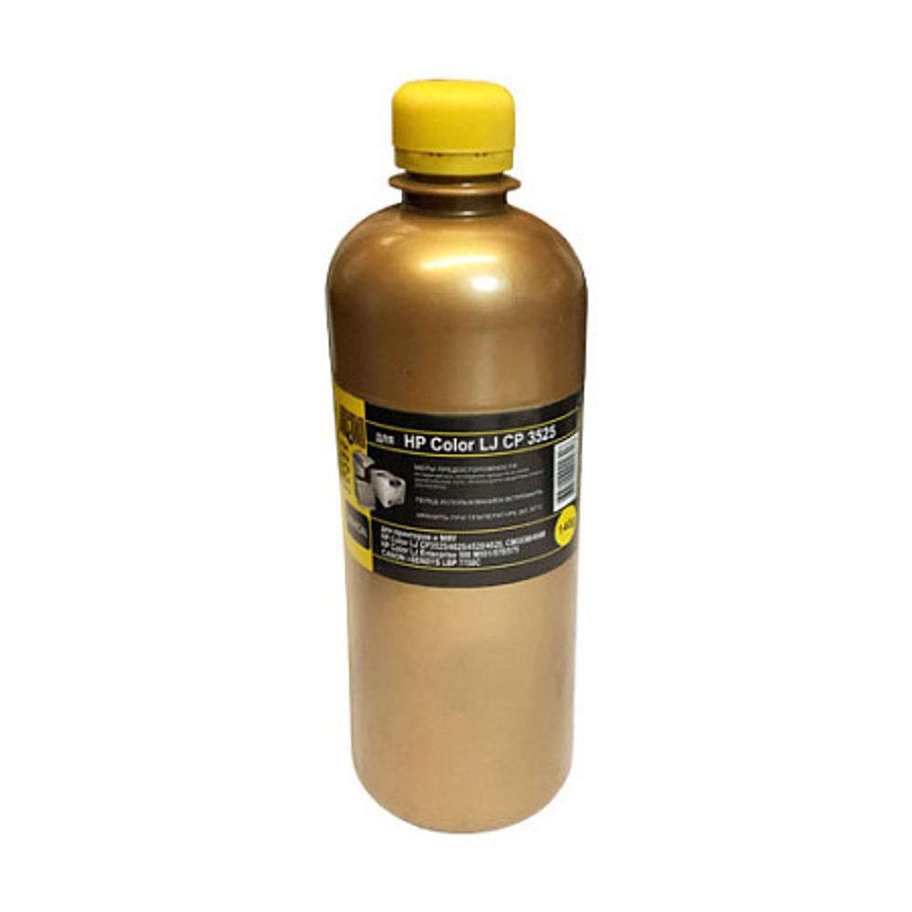 Тонер для HP Color LJ CP 3525/3530/4025/4525/M551  (фл,140,желт,Chemical MKI) Gold ATM