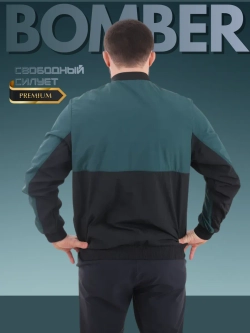 Бомбер без капюшона непродуваемый