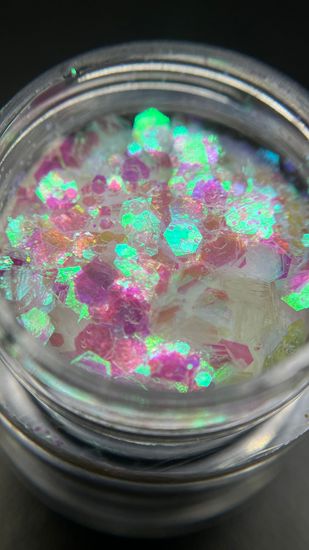 Блестки шестигранники для дизайна ногтей №16