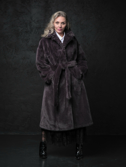 Шуба /лиловый закат   /классика/ эко мех