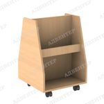 Книжная витрина на колёсах двусторонняя