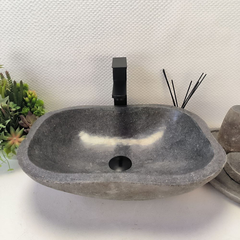 Раковина из речного камня RS-63457 (49*36*15) 0122
