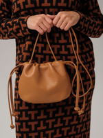 Кожаная кросс-боди Deboro 31130 коричневый лист