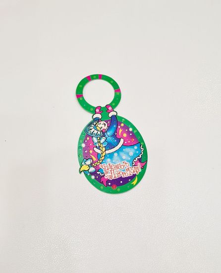 Набор новогодних подвесок на шампанское, Дед Мороз 7 шт