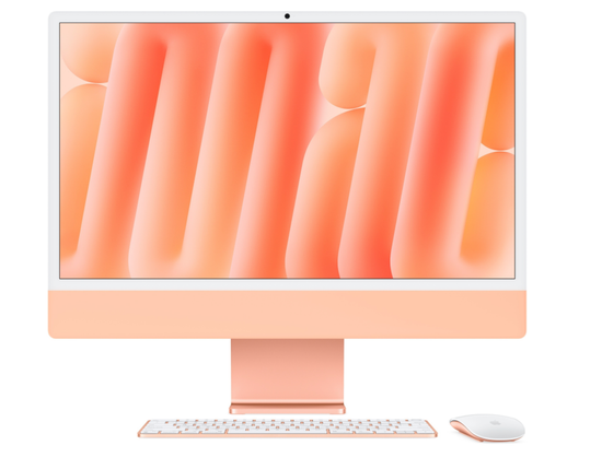 Apple iMac 24" Retina 4,5K, M4 2024 (10C CPU, 10C GPU), 24 Гб, SSD 1 Тб, оранжевый