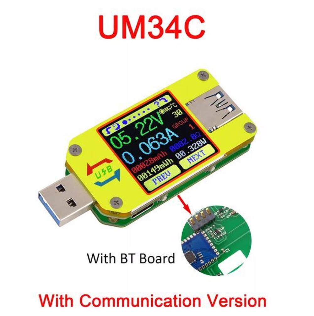 Тестер RuiDeng UM34C