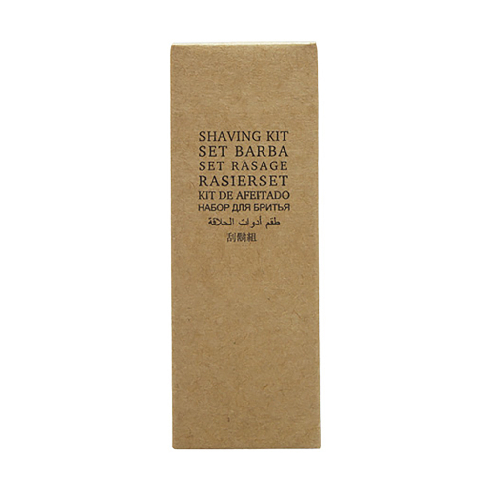 Набор бритвенный "Eco Kraft" (Бритвенный станок + крем для бритья в тубе 10 гр) картонная коробка