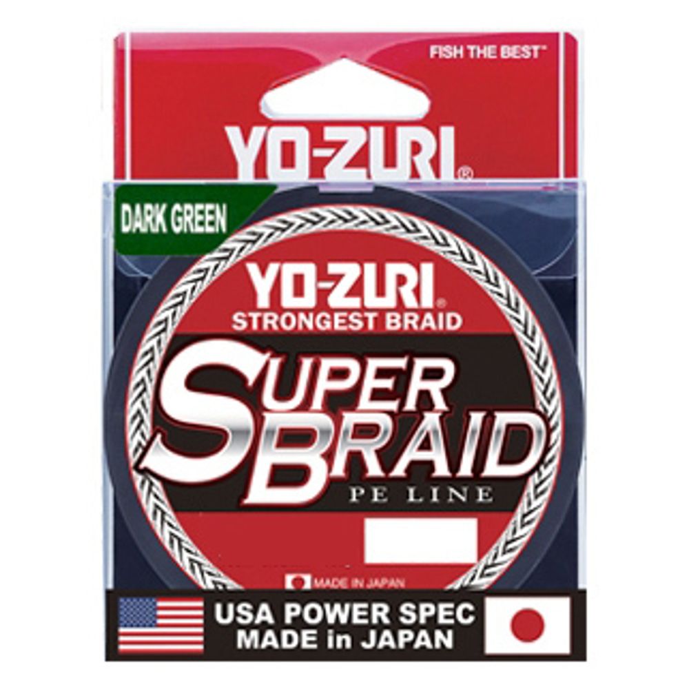 Пл.шн. Yo-Zuri PE Super Braid 275м Dark Green (0,23мм) 20lbs