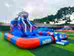 Надувной наземный аквапарк «Акула 2», 8*7*4,5 м