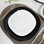 Столовый набор 19 предметов "WHITE/BLACK" (квадрат.) (992090)