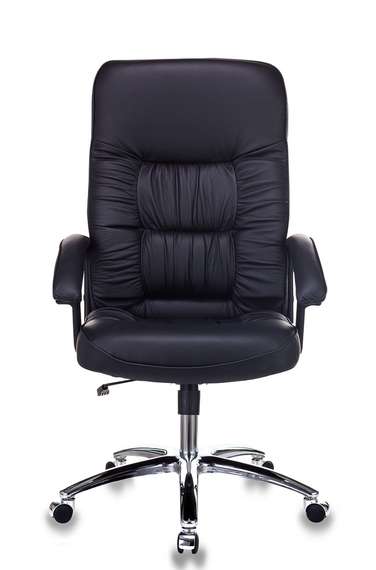 Кресло руководителя Бюрократ T-9908AXSN-AB черный кожа крестов. металл хром