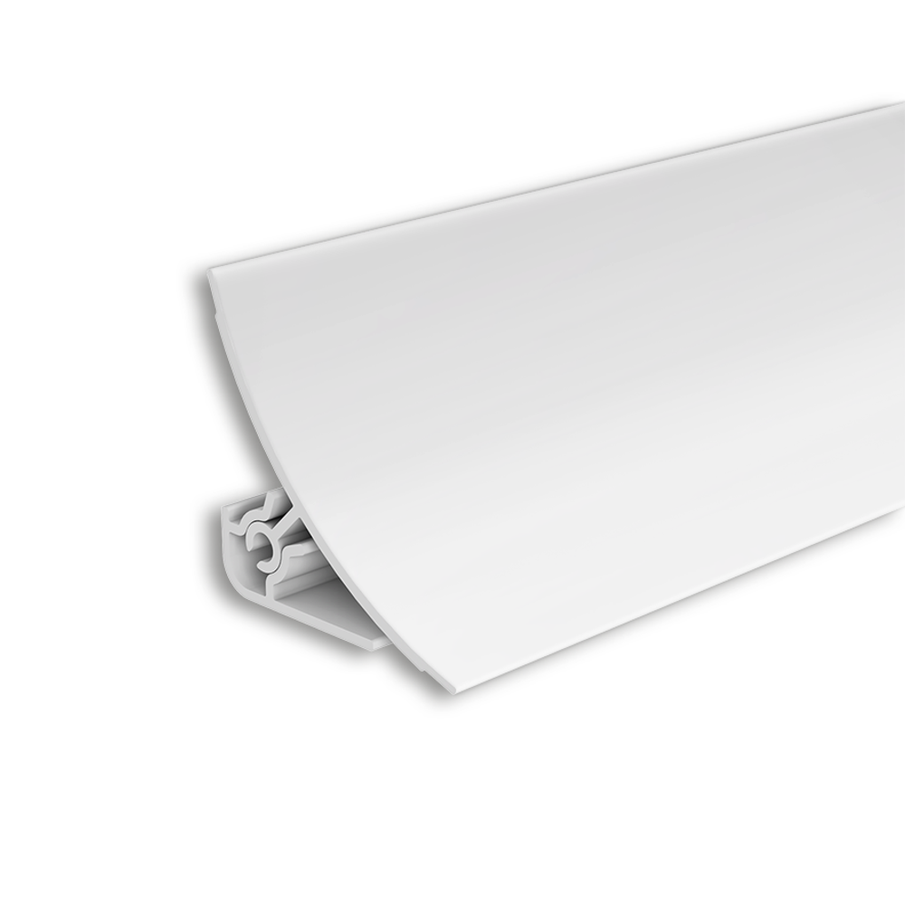 Плинтус для столешницы 25 мм Идеал - 001-0 Белый глянцевый