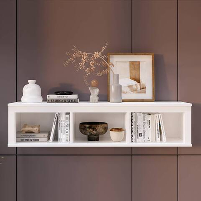 Полка навесная с 3 секциями Хемнэс/Кымор, 148х34х37 см, белый