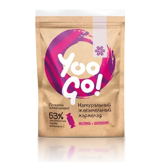 Жевательный мармелад с малиной и шиповником Yoo Gо