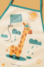 Фартук для творчества на завязках. Жираф