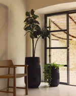 Набор из 2 кашпо Tival из песчаника черного цвета Ø 45 см