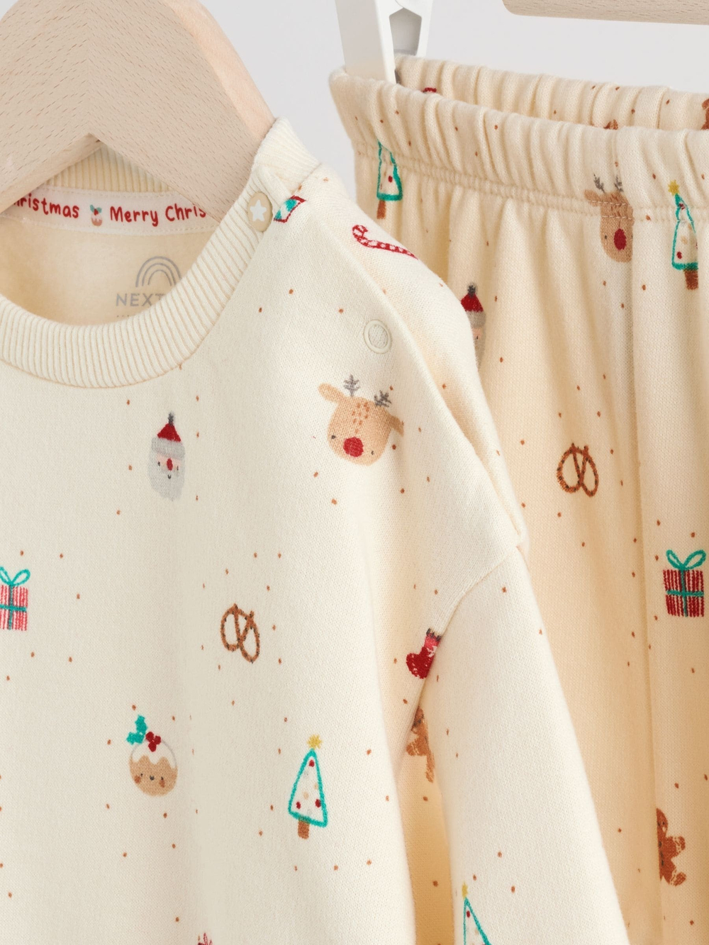 Толстовка и джоггеры в комплекте для малышей Next G01-036, Кремовый