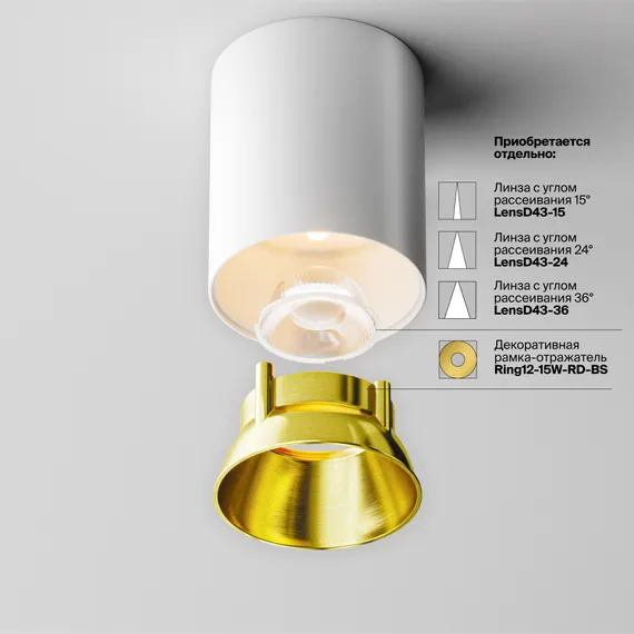 Потолочный светильник Альфа / Alfa LED 12 Вт 3000 К 60° Technical c064cl-12w3k-rd-wb