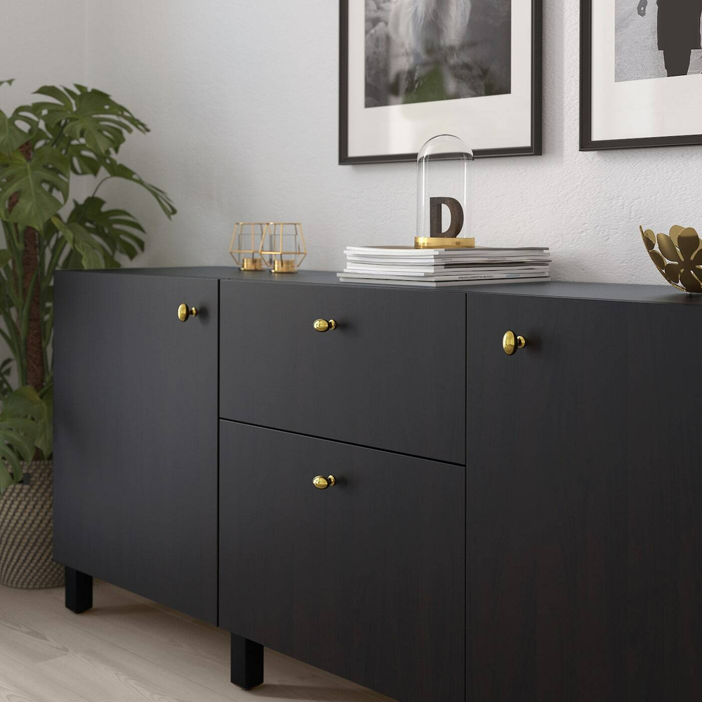 IKEA ENERYDA  (ИКЕА ЕНЕРЙДА)  -  Ручка, цветная латунь, 35 мм