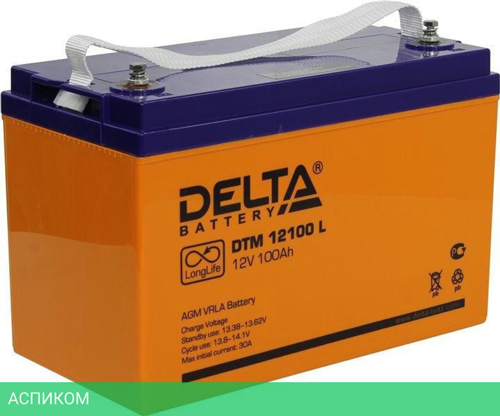 Аккумулятор для ИБП Delta DTM 12100 L