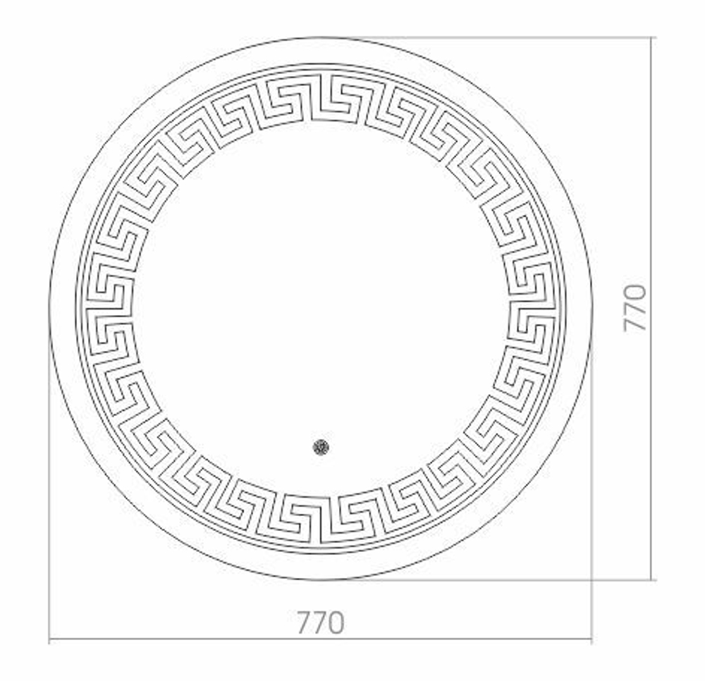Зеркало Azario Меандр 77 см ФР-00000961 с подсветкой